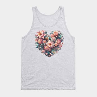 Flowers in a Heart for Mom Tank Top